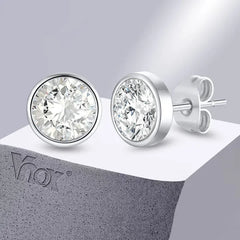 Vnox Unisex CZ Stud Earrings – Simple Bling Jewelry That Won’t Fade - Himpall