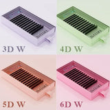 W Shape Eyelashes Extensions Soft Premade Fan Shaped Bloom Natural Style