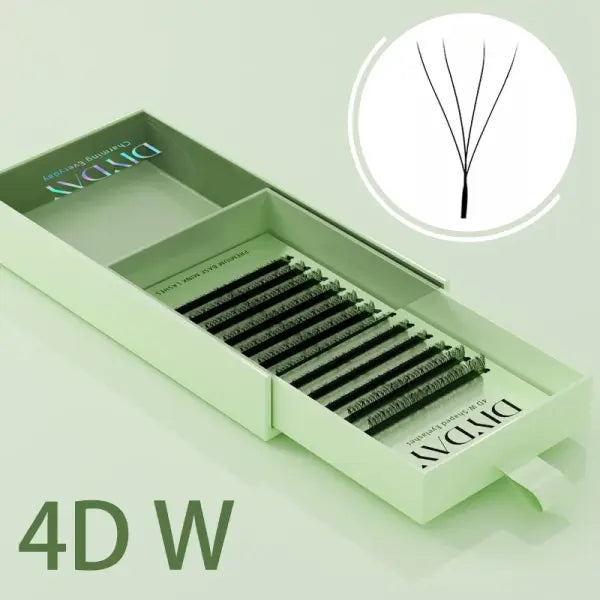 W Shape Eyelashes Extensions Soft Premade Fan Shaped Bloom Natural Style - 4D W LASH EXTENSION / D / 0.07mm|8-15Mix