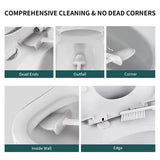 Wall Hanging Toilet Brush with Holder Long Handled Silicone Toilet Brush Soft Bristles WC Cleaning Brush Bathroom