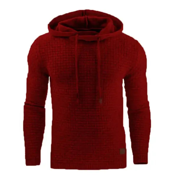 Warm Unisex Oversize Hoodie – Solid Color Casual Sweatshirt with Zipper Men & Women Sweatshirts - Red / XXL(MAX 90KG)