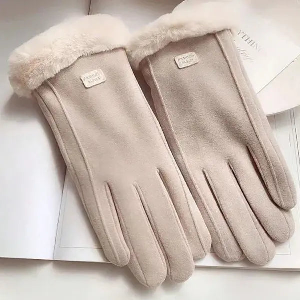 Women’s Warm Winter Gloves – Cozy Cold-Weather Accessories Halloween Style - Beige / Talla unica