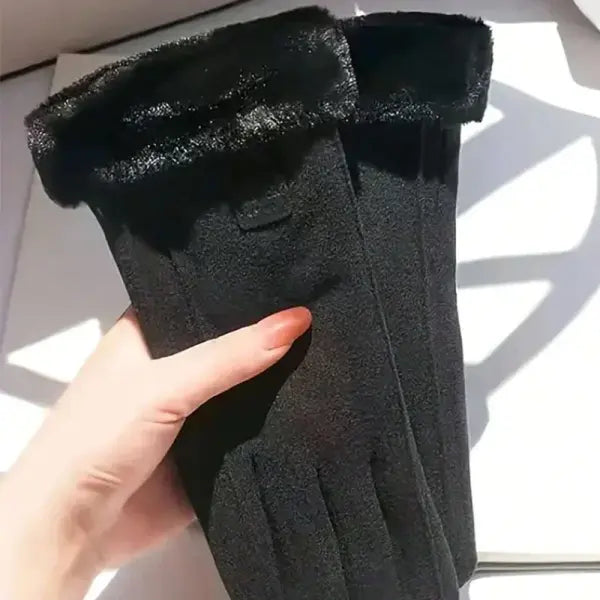 Women’s Warm Winter Gloves – Cozy Cold-Weather Accessories Halloween Style - Negro / Talla unica