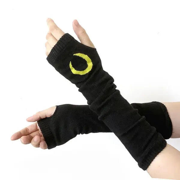 Women’s Knitted Long Fingerless Gloves – Warm Elbow-Length Mittens Striped Fashion Winter Emo Style - 12