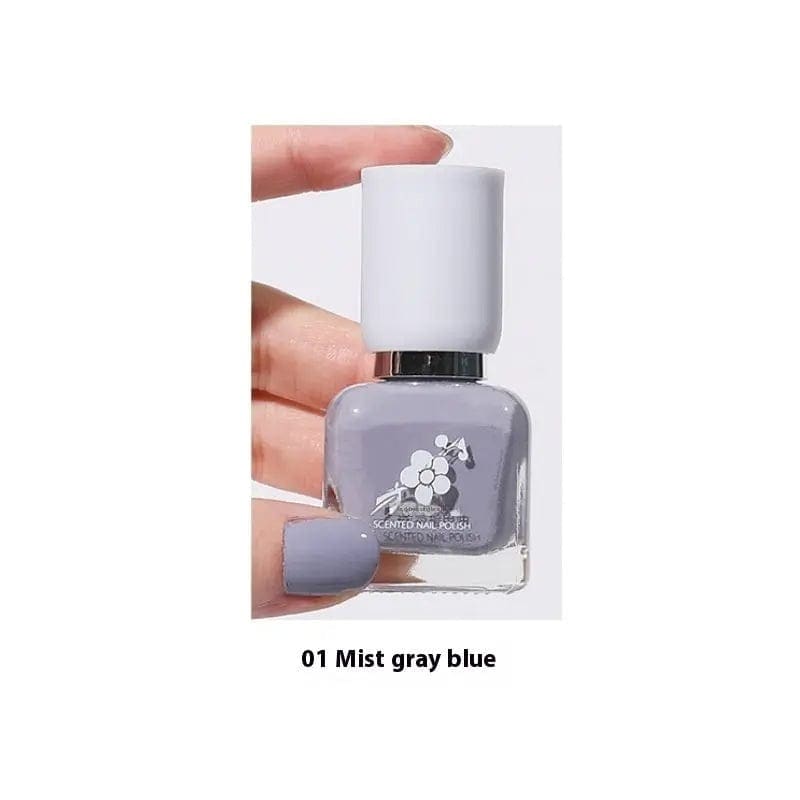 Water-Based Nail Polish - Quick-Drying and Long-Lasting Formula - 01 Quiet Fog Gray And Blue / 11ml