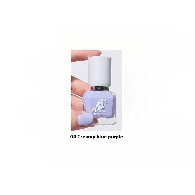 Water-Based Nail Polish - Quick-Drying and Long-Lasting Formula - 04 Cream Blue Purple / 11ml