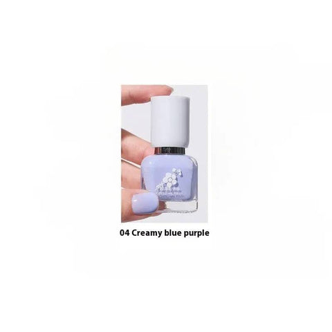 Water-Based Nail Polish - Quick-Drying and Long-Lasting Formula - 04 Cream Blue Purple / 11ml