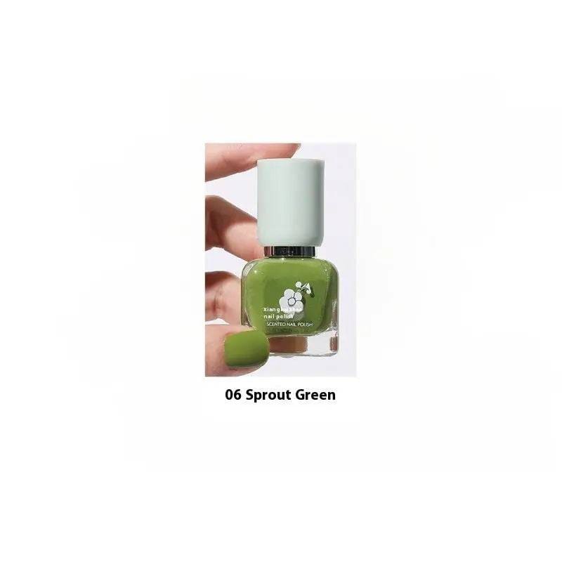 Water-Based Nail Polish - Quick-Drying and Long-Lasting Formula - 06 Bud Green / 11ml