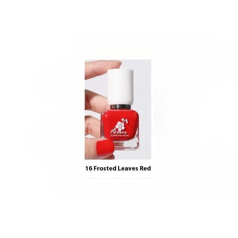 Water-Based Nail Polish - Quick-Drying and Long-Lasting Formula - 16 Frost Leaf Red / 11ml