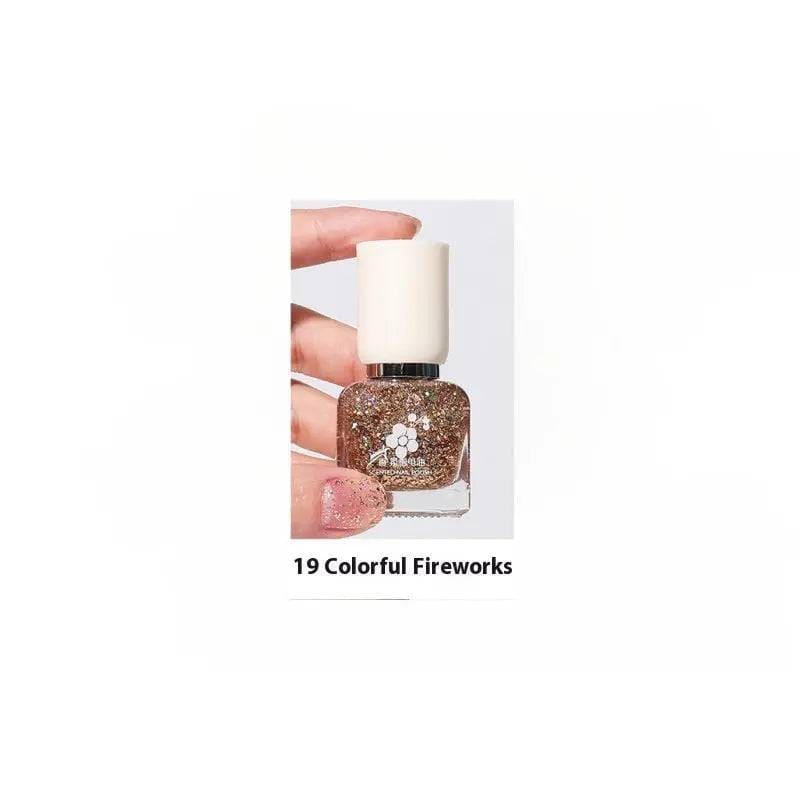 Water-Based Nail Polish - Quick-Drying and Long-Lasting Formula - 19 Colorful Fireworks / 11ml