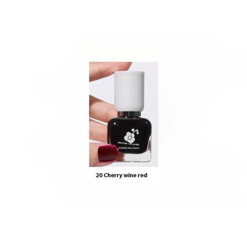 Water-Based Nail Polish - Quick-Drying and Long-Lasting Formula - 20 Cherry Wine Red / 11ml