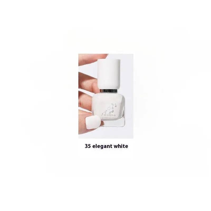 Water-Based Nail Polish - Quick-Drying and Long-Lasting Formula - 35 Elegant White / 11ml