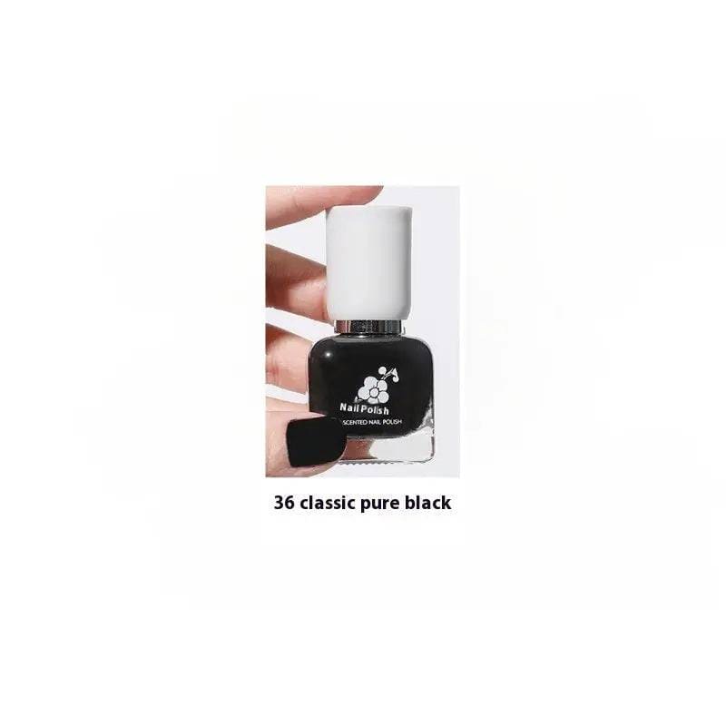 Water-Based Nail Polish - Quick-Drying and Long-Lasting Formula - 36 Classic Pure Black / 11ml