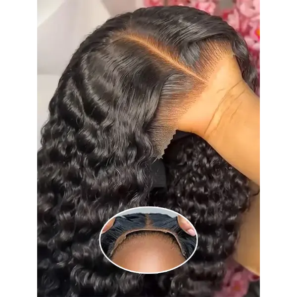 Water Wave Glueless Wig Human Hair Curly 13x6 13x4 HD Frontal Wig 250% Deep Wave Wigs Wear Go 7x5 HD Lace Closure Wig