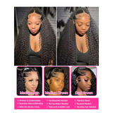 Water Wave Glueless Wig Human Hair Curly 13x6 13x4 HD Frontal Wig 250% Deep Wave Wigs Wear Go 7x5 HD Lace Closure Wig