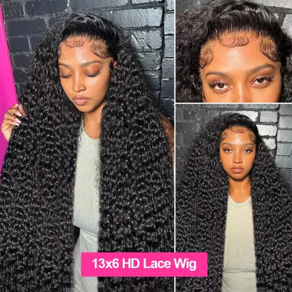 Water Wave Glueless Wig Human Hair Curly 13x6 13x4 HD Frontal Wig 250% Deep Wave Wigs Wear Go 7x5 HD Lace Closure Wig
