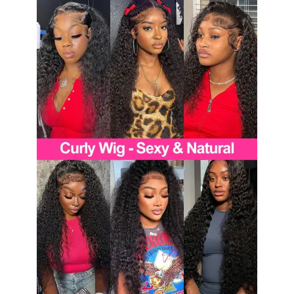 Water Wave Glueless Wig Human Hair Curly 13x6 13x4 HD Frontal Wig 250% Deep Wave Wigs Wear Go 7x5 HD Lace Closure Wig