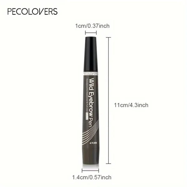 Waterproof 4-Tip Eyebrow Tattoo Pen – 6 Colors, Long-Lasting Liquid Eyebrow Makeup Pencil - Himpall