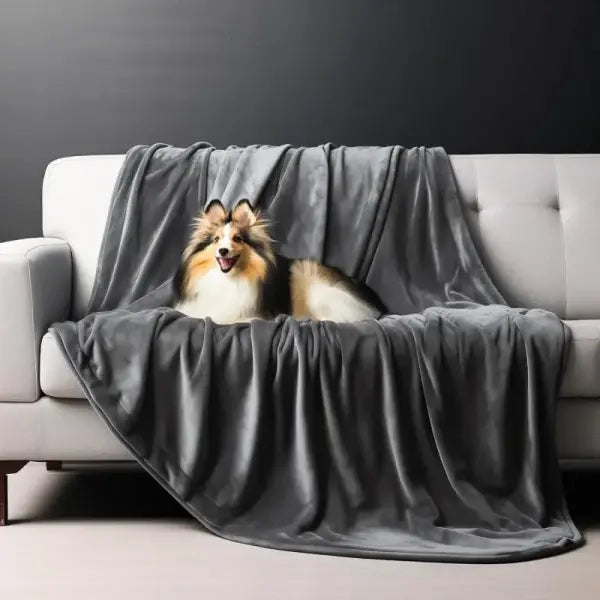 Waterproof Blanket for Bed Sofa Couch Water Resistant Blanket，Reversible Leakproof Bed Cover for Adults Elderly Pets