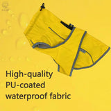 Waterproof Dog Raincoat with Reflective Strips and Adjustable Hood - Red Yellow Navy Blue