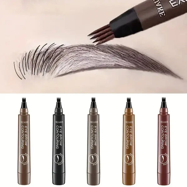 Waterproof Eyebrow Pen 5 Colors Natural Longlasting