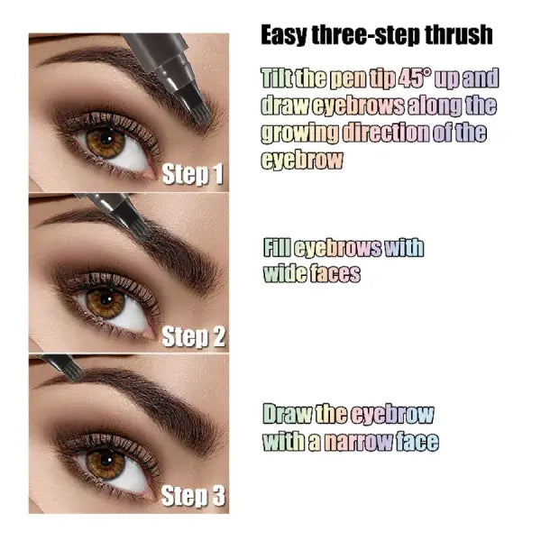 Waterproof Eyebrow Pen 5 Colors Natural Longlasting