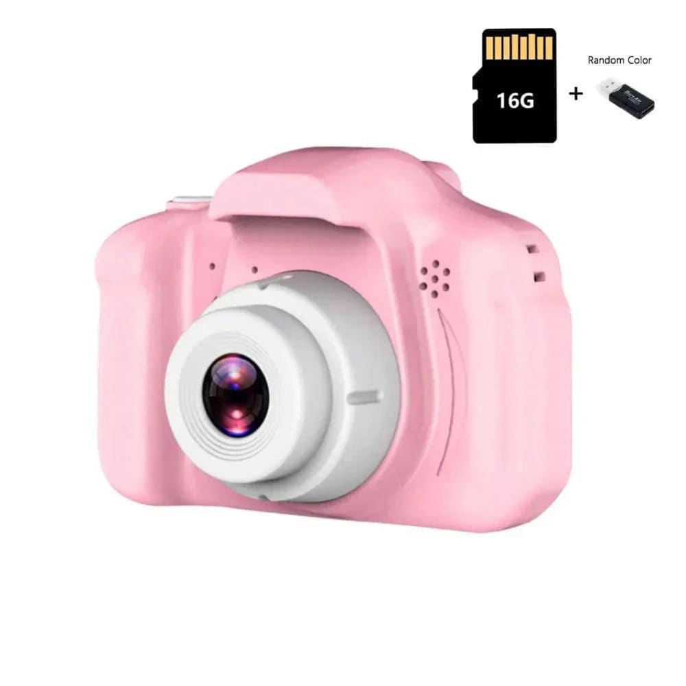 Waterproof Kids Camera - Pink 16G TF Card