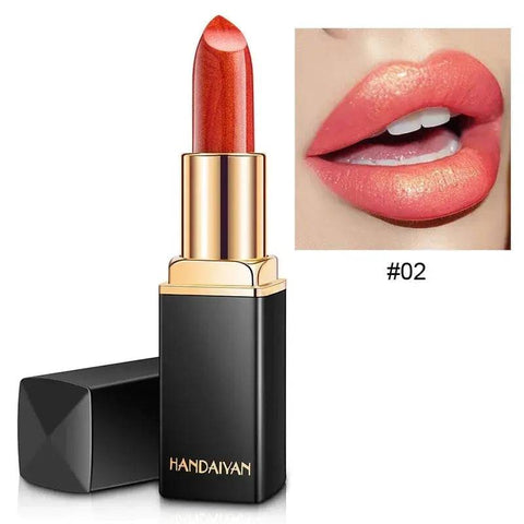 Waterproof Lipstick – Long-Lasting Nude Glitter Lipstick - 02