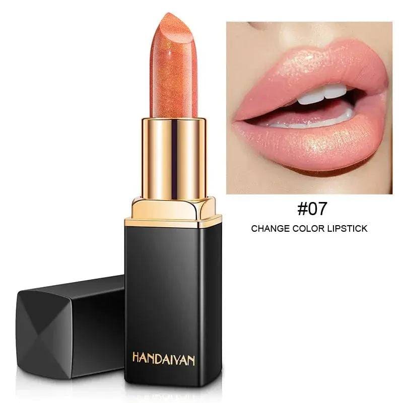 Waterproof Lipstick – Long-Lasting Nude Glitter Lipstick - 07