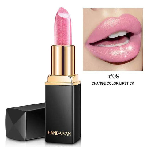 Waterproof Lipstick – Long-Lasting Nude Glitter Lipstick - 09