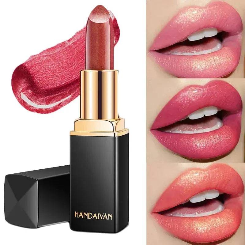 Waterproof Lipstick – Long-Lasting Nude Glitter Lipstick