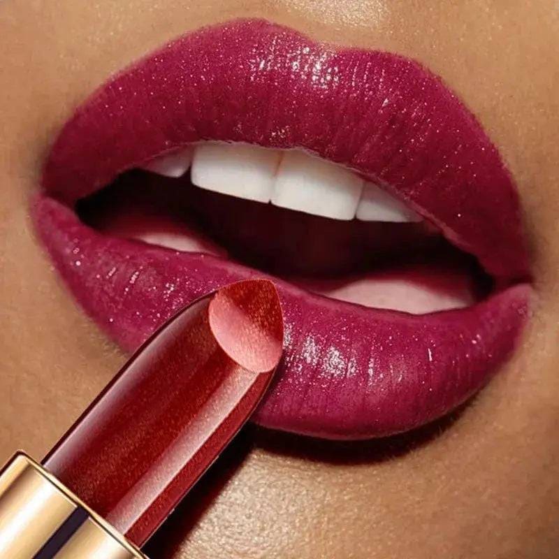 Waterproof Lipstick – Long-Lasting Nude Glitter Lipstick