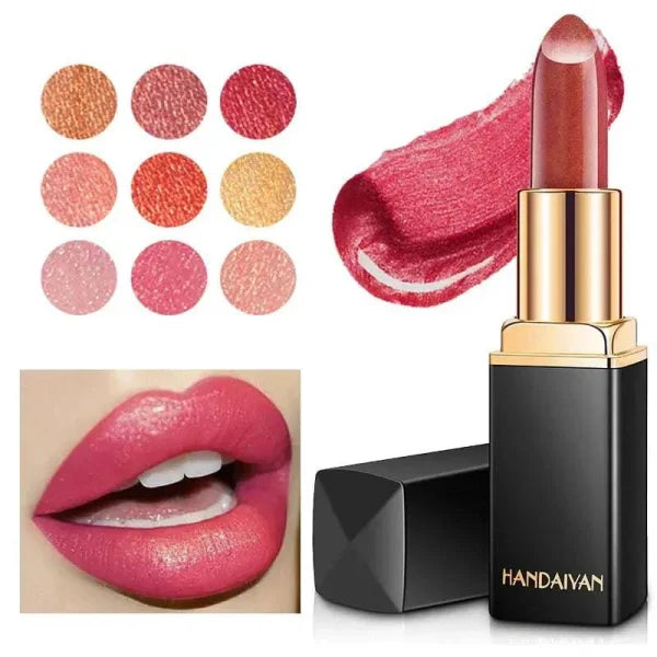 Waterproof Long-Lasting Nude Glitter Lipstick for All-Day Wear - Himpall