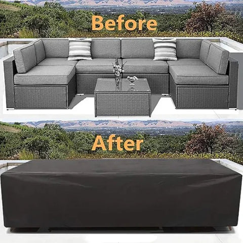 Waterproof Outdoor Furniture Dust Cover - 210D Oxford Cloth