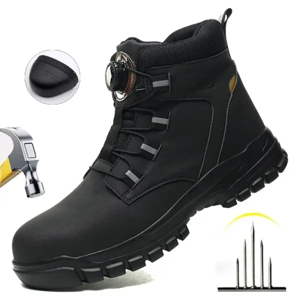 Indestructible steel toe work boots waterproof industrial safety footwear