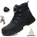 Indestructible steel toe work boots waterproof industrial safety footwear