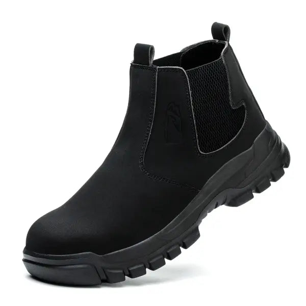 Indestructible steel toe work boots waterproof industrial safety footwear - 680-Black / 39