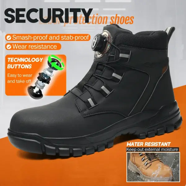 Indestructible steel toe work boots waterproof industrial safety footwear