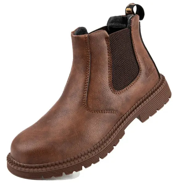 Indestructible steel toe work boots waterproof industrial safety footwear - 815-Brown / 42
