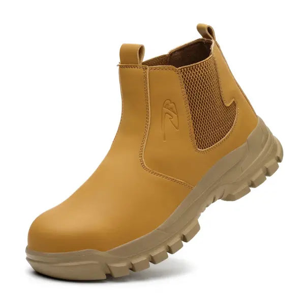 Indestructible steel toe work boots waterproof industrial safety footwear - 680-Yellow / 44