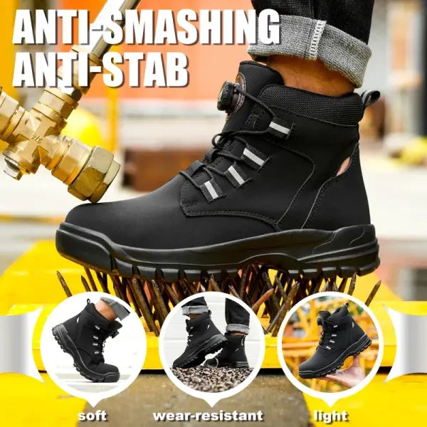 Indestructible steel toe work boots waterproof industrial safety footwear
