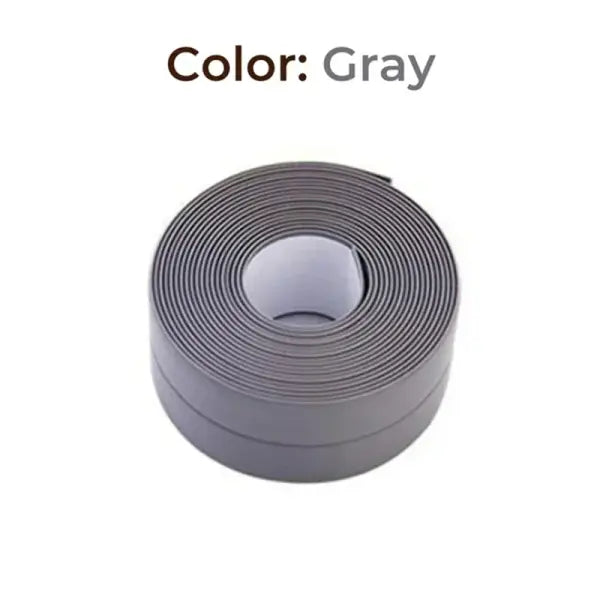 Waterproof Caulk Tape: Self-Adhesive Sealing Strip for Bathroom Sink Shower & Kitchen - grey / 2.2cmx3.2m