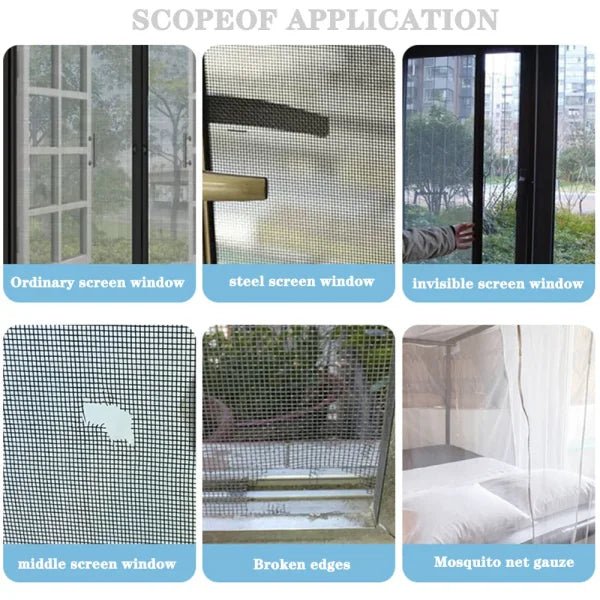 Waterproof Window Screen Repair Tape – Self-Adhesive Mesh Patch