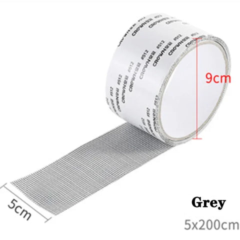 Waterproof Window Screen Repair Tape – Self-Adhesive Mesh Patch - GRAY