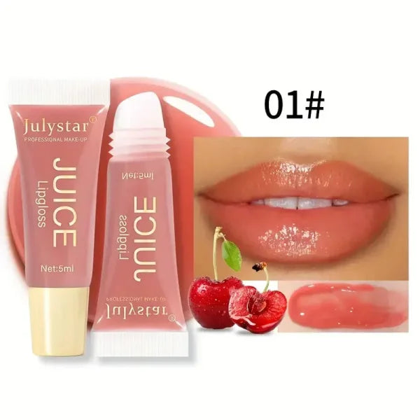 Watery Crystal Jelly Lip Oil – Moisturizing Lip Balm & Gloss, Smoothes Lip Lines, Fruit Scent Glass Shine - Himpall