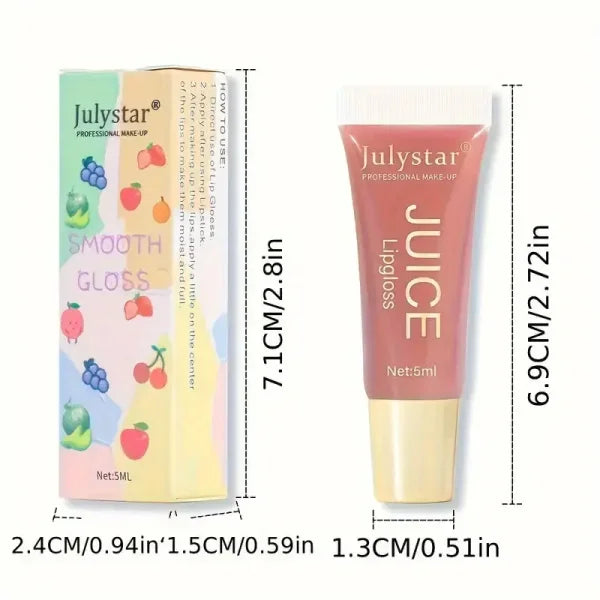 Watery Crystal Jelly Lip Oil – Moisturizing Lip Balm & Gloss, Smoothes Lip Lines, Fruit Scent Glass Shine - Himpall