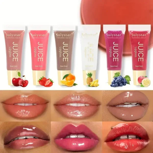 Watery Crystal Jelly Lip Oil – Moisturizing Lip Balm & Gloss, Smoothes Lip Lines, Fruit Scent Glass Shine - Himpall