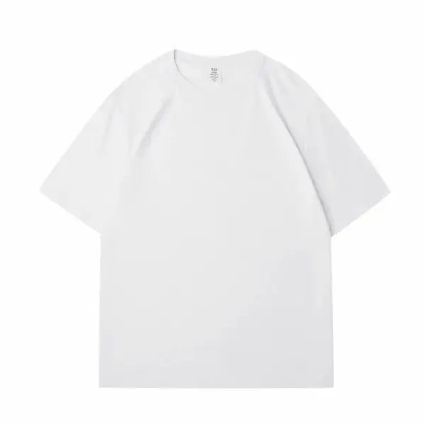 New Women’s Oversized Solid Cotton T-Shirt - Soft Dark Green Unisex Summer Tee & Casual Top - WHITE / S