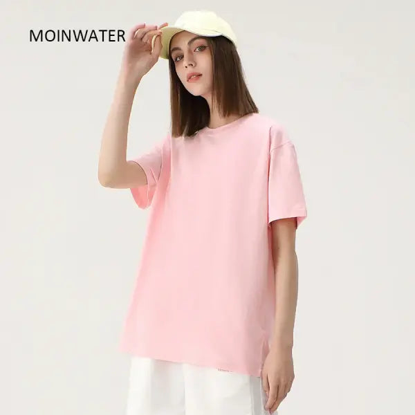 New Women’s Oversized Solid Cotton T-Shirt - Soft Dark Green Unisex Summer Tee & Casual Top