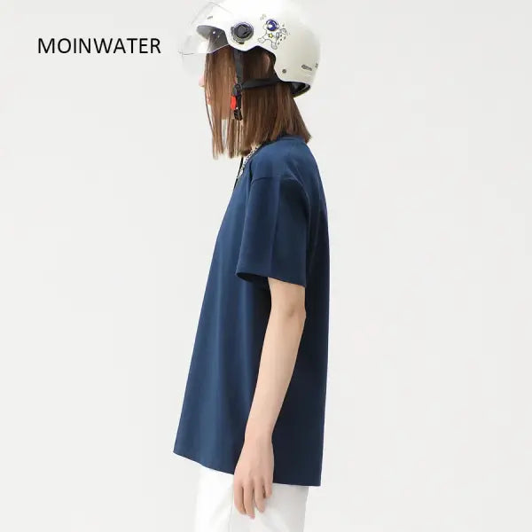 New Women’s Oversized Solid Cotton T-Shirt - Soft Dark Green Unisex Summer Tee & Casual Top